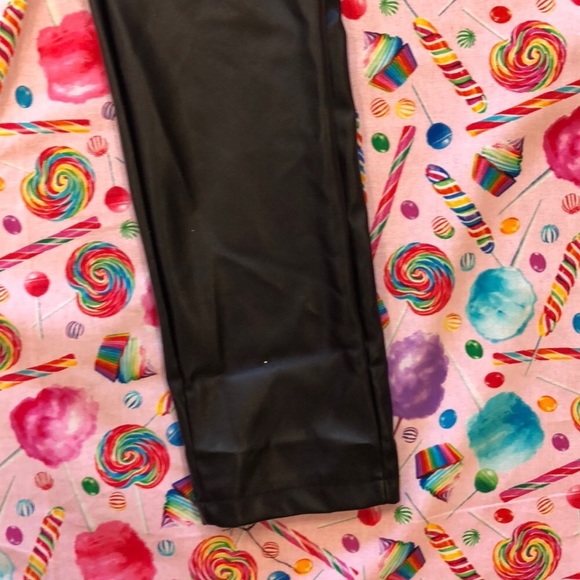 High waisted faux leather pants - Picture 3 of 3